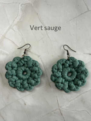 🌺 Boucles d’oreilles« Camélia » 