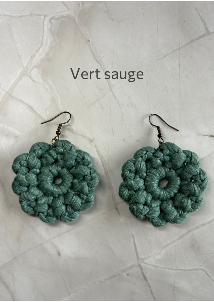 🌺 Boucles d’oreilles« Camélia » 