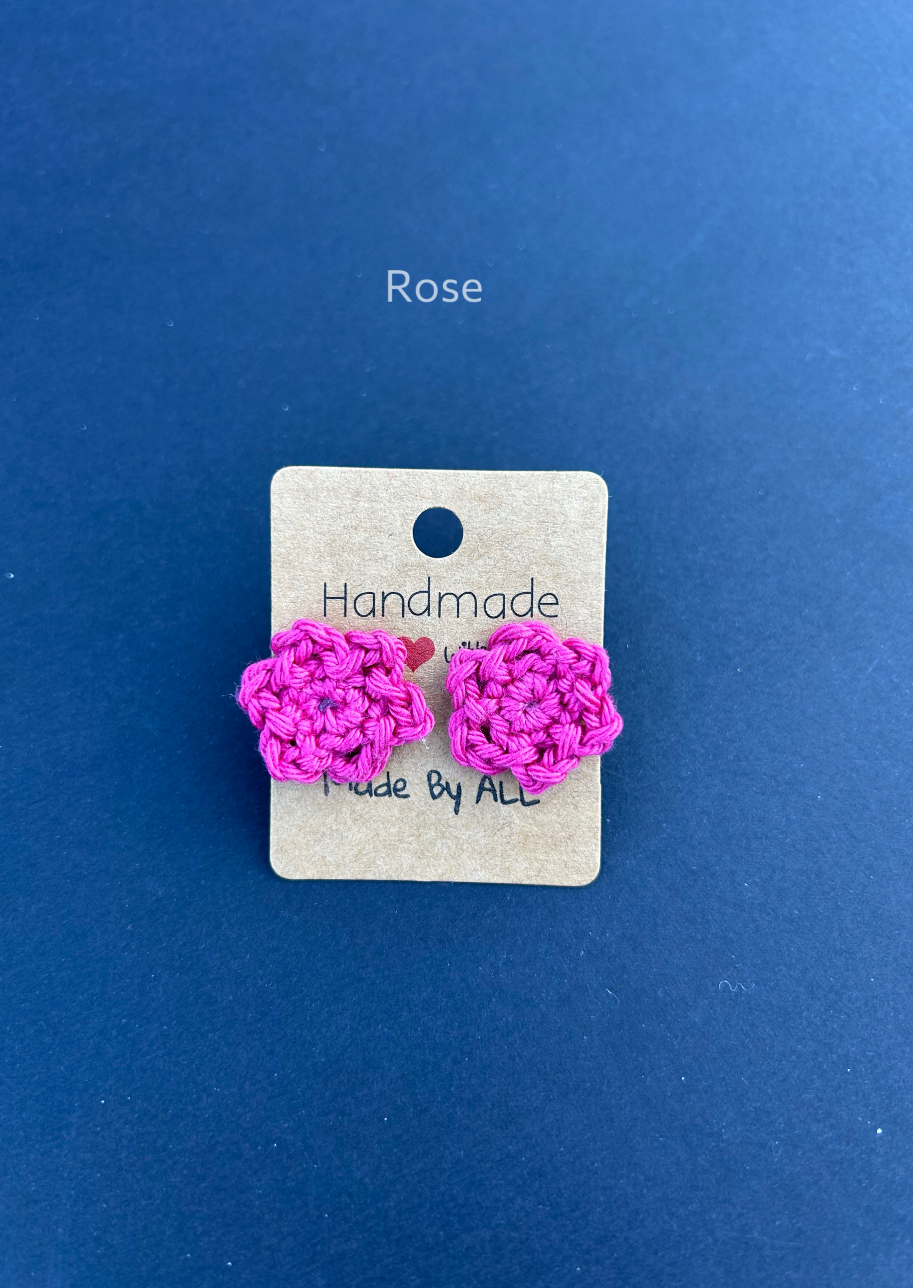 Clous d’oreilles fleur au crochet diam 20